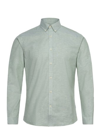 Yarn Dyed Oxford Superflex Shirt Green Lindbergh