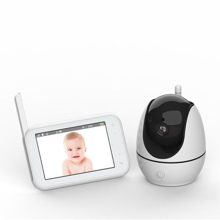 4,5 tums Baby Monitor Baby Care Device Baby Monitor Tvåvägs Voice Intercom Support Tf Card
