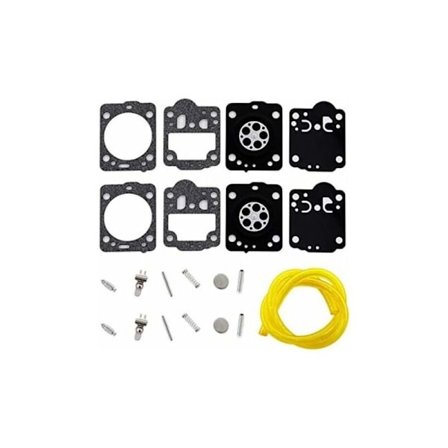 2 kaasuttimen kalvon ja letkun sarja Husqvarna 235, 236, 240 moottorisahoihin, korvaa Zama RB-149, C1T-EL41A, C1T-W33, C1T-W33A, C1T-W33B ja C1T-