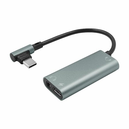 USB-C - 3,5 mm:n kuulokeliitäntäsovitin, kuulokkeet, lataus, kolme yhdessä