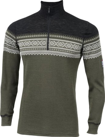 Aclima DesignWool Marius Mock Neck with Zip Man Men base layer tops Green L
