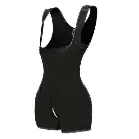 Post-operativ full body arm dress korsett midje trener korsetter slankende shapewear.Svart.3XL