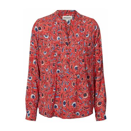 Lolly's Laundry, Helena Shirt - Flower Print Czerwony, Kobieta, Rozmiar: XS