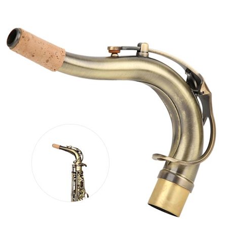 Saxofon Hals Musik Tilbehør Blå Antik Lak Overflade Messing til Tenorsax