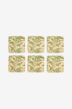 Pimpernel - Lasinaluset Morris & Co Willow Bough Green, 6/pakk. - Monivärinen - Baari- & juomatarvikkeet - - Homeroom