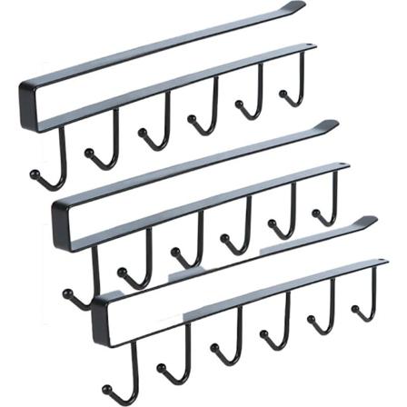 Pakkaus s ilytyskoukkuja kuppeille, viinilaseille, keitti v lineille, vy ille ja huiville, ripustettava koukku kaapin alle ilman porausta