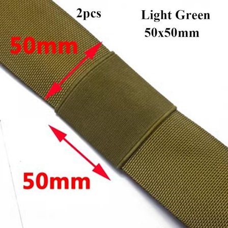 2kpl Hihnahihna Elastinen rengas VAALEENVIHREÄ 50X50MM