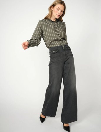 MOS MOSH Mmbilly Stripe Shirt - Green - XS