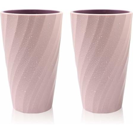 2 stk. Uknuselige bløde og holdbare badeværelses tandbørstekopper (lyserød)