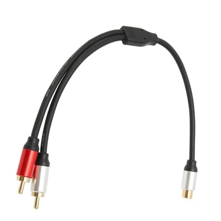 1 RCA Hona till 2 RCA Hane Kabel 1 Hona till 2 Hane Y-Splitter Förlängningssladd för TV Subwoofer Förstärkare Laptop