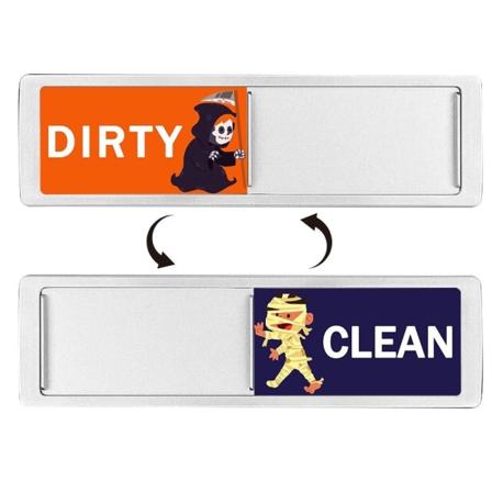 Christmas Clean Dirty Sign Reminder Signs SILVER STYLE 2 STYLE 2 Silver Style 2-Style 2