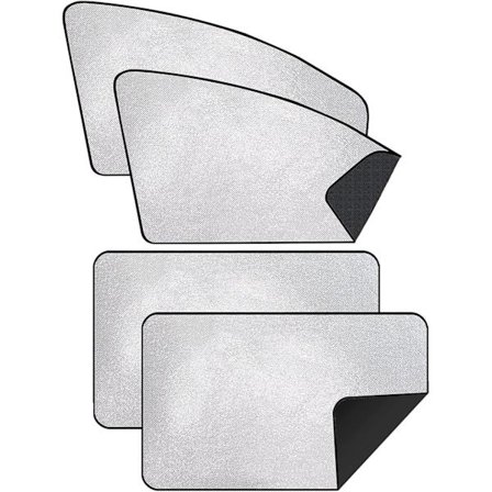 Bilsolskærm - Bilskærm til Baby/Børn/Kæledyr/Voksne, med UV-beskyttelse, Privatlivsbeskyttelse, Sølv