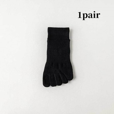 1 Par Five Fingers Strumpor Tåstrumpor SVART