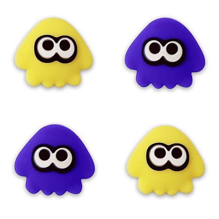 Splatoon Squid Silikon Tommelgrep Analog Cover Joystick Caps For Nintendo Switch/oled/lite Kontroller