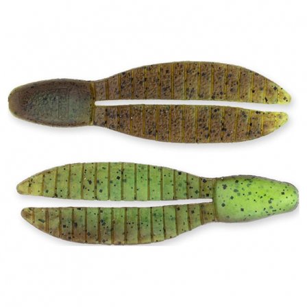 Keitech Flex Chunk Medium 7,6cm (6stk) - Green Pumpkin / Chartreuse