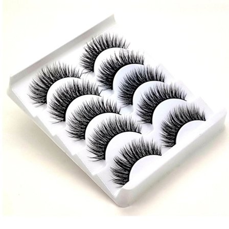 5-par falske øjenvipper - 3D faux mink (3D 51)
