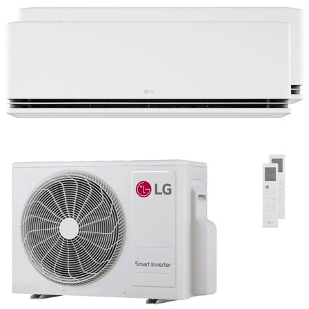 Condizionatore LG DUALCOOL Deluxe AI dual split 12000+18000 BTU inverter A+++ wifi unità esterna 5.3 kW