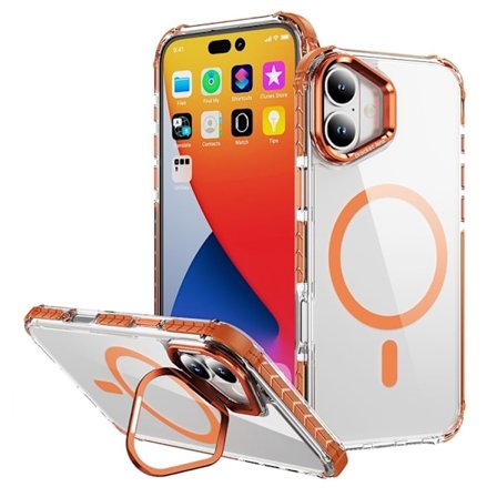 Mobilskal till iPhone 16 Plus MagSafe Kickstand - Orange