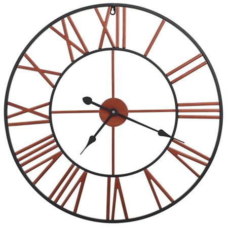 Vidaxl Väggklocka Metall 58 Cm Röd Röd