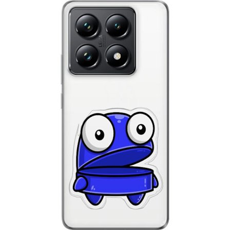 Kompatibelt Mobildeksel til Xiaomi Xiaomi 14T Blå tegnefilmfigur med åpent uttrykk og store øyne i morsom illustrasjon