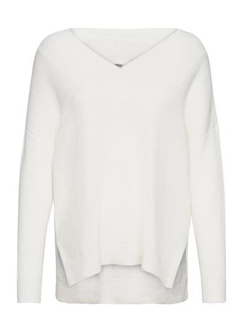 Cuolivia V-Neck Pullover Pullover Striktrøje Hvid Culture