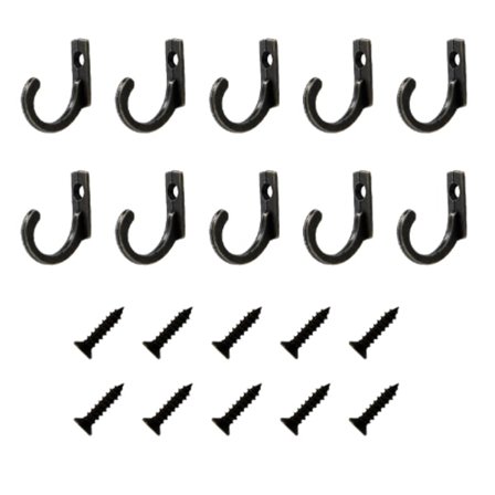 Vægkroge med skruer 10-pak