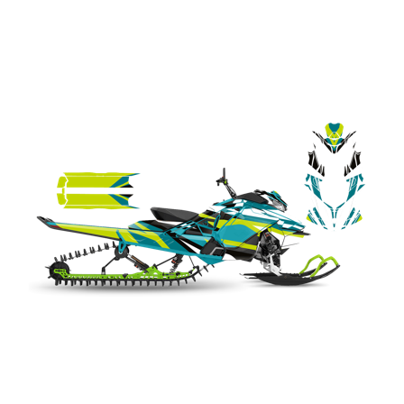 Tarrasarja SweTown Needs-Turkoosi-Lime - Ski-Doo MXZ X-RS 600R E-Tec 2019-2020