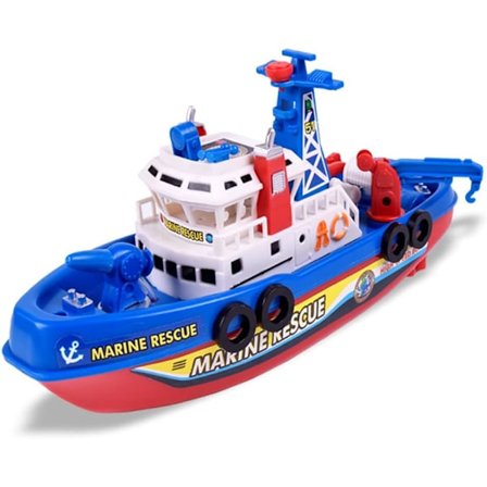 Elektrisk brandbåd legetøj brandbekæmpelse skib legetøj brand skib model legetøj marine redningsskib legetøj vand jetbåd speedbåd spray vand skib 