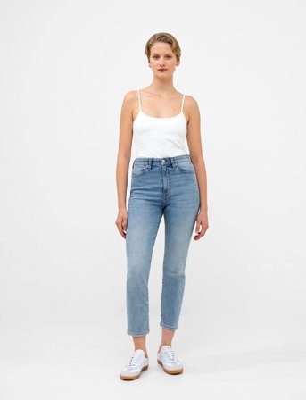 French Connection Stretch Cigarette Ankle Denim - Blue - 34