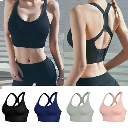 Underkläder Bralette bysthållare trådlös sportväst ROSA L pink L