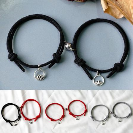 2st Justerbart Parflätat Armband För Matchande Magnet