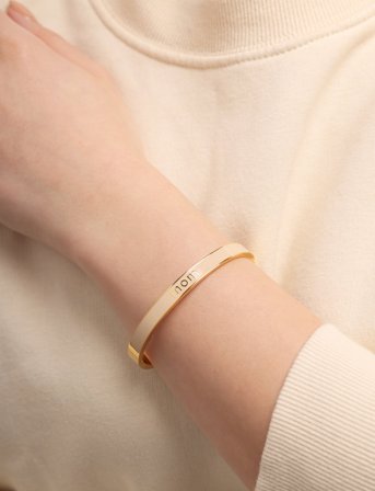 Design Letters Vip Word Candy Bangle (Zimula) - Beige - ONE SIZE