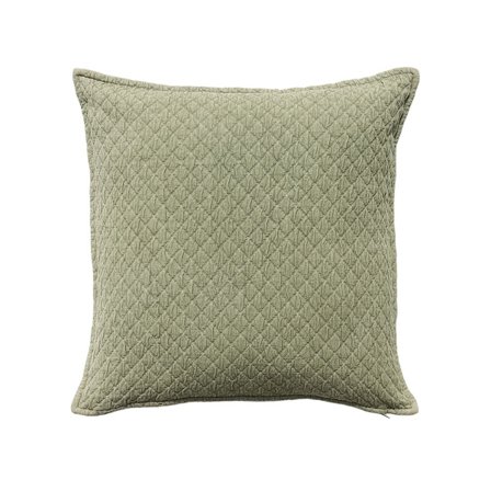 Dekorationspude i mintfarvet fløjl, 50x50 cm bomuld