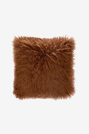 Skinnwille - Tyynynpäällinen Shansi lampaannahkaa - Ruskea - Koristetyynyt & tyynynpäälliset - - Homeroom
