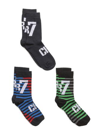 Cr7 Kids Socks 3-Pack Socks & Tights Socks Multi/mönstrad CR7