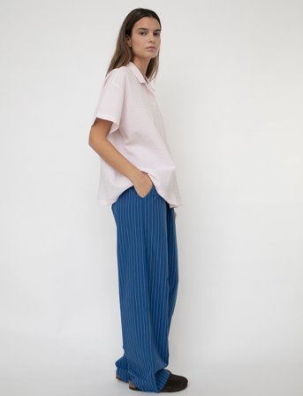 STUDIO FEDER Bella Pants - Poplin - Blue - M