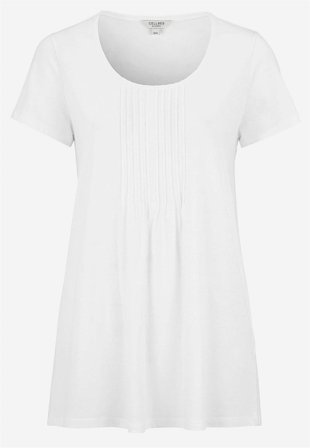 Cellbes of Sweden - Kortermet jerseytunika i hvit for damer i størrelse 34/36
