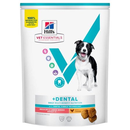 Hills VE Dental Medium & Large Breed Adult Dog, Kyckling