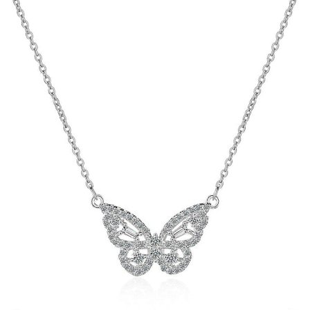 Halsband diamant fjäril halsband dam fjäril hänge