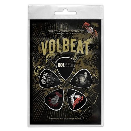Volbeat Eagle Plektrum (5-pack) One Size Svart/Vit/Röd