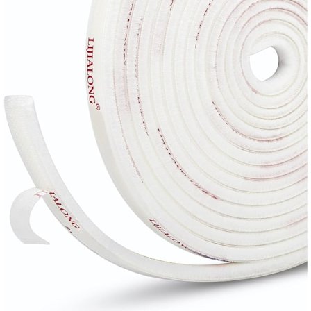 Tætningsliste til vinduer, 5 m (L) x 9 mm (B) x 15 mm (T) Vindues- og dørtætning, selvklæbende børstetætningsliste til skydedøre (hvid)