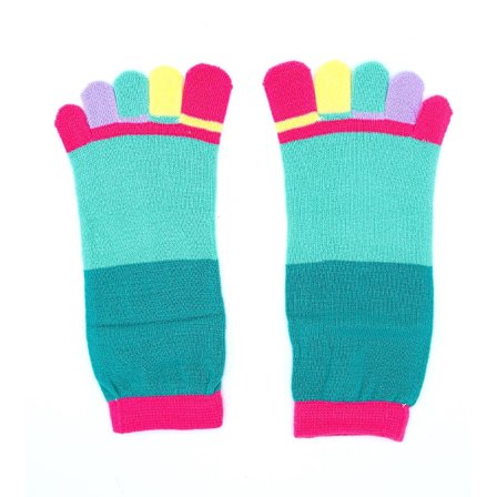 Stripete tåsokker Grønn