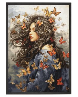 Broderikit Billede Flyvende Sommerfugle - Luca-S