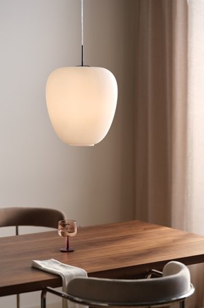 Jotex - ARTUT taklampe Melkehvit/krom - Kjøp Taklamper hos Jotex