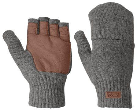 Outdoor Research Men's Lost Coast Fingerless Mitts Pewter