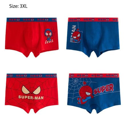 4ST Spiderman barnkalsonger Marvel Anime kalsonger 3XL