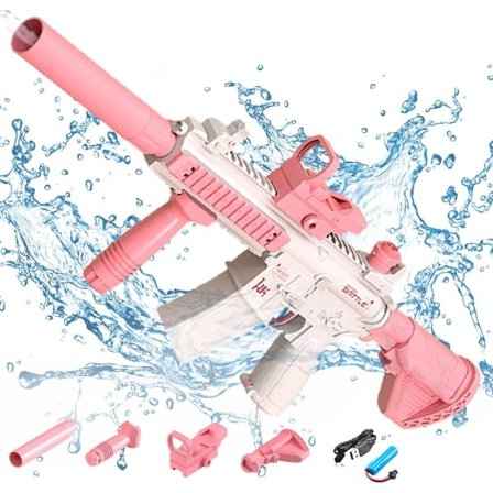 (Arbejdsdag-kampagne!) Elektrisk vandpistol legetøj, bobleudbrud udendørs vand skydespil -