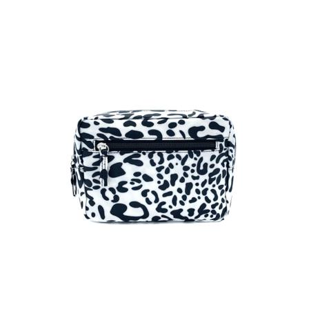 Lyxig Smink Necessär Till Dam Med Fickor Leopard 20x14x6 Cm