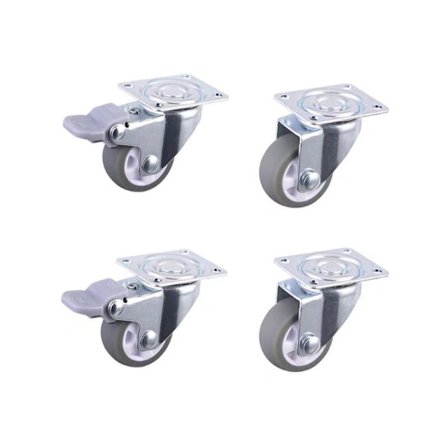 2 tum TPR svängbar hjul lätt platt rörlig hjul tyst glidande axel