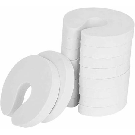 12 stk. Dørstopper i skum, Dørstopperdemper, Dørblokk for barnesikkerhet, Fingerbeskyttelse mot klemming for dører, Fingerbeskyttelse mot klemming for